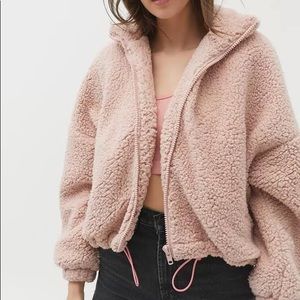 UO Sherpa Jacket - Pink Size XS